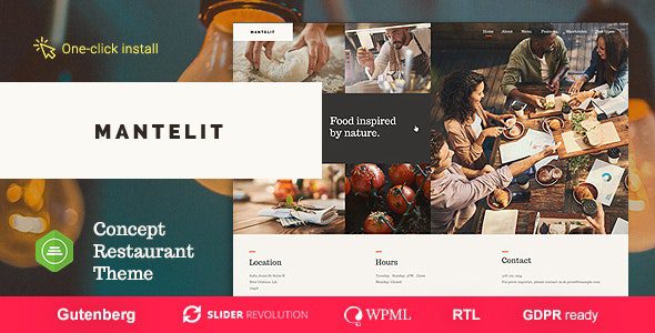 Mantelit v1.0.9 – Restaurant WordPress Theme