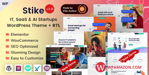 Stike v2.8 – IT Startups WordPress Theme