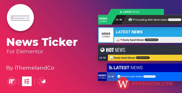 News Ticker For Elementor v1.3.1