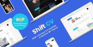 ShiftCV v3.0.7 - Blog  Resume  Portfolio  WordPress