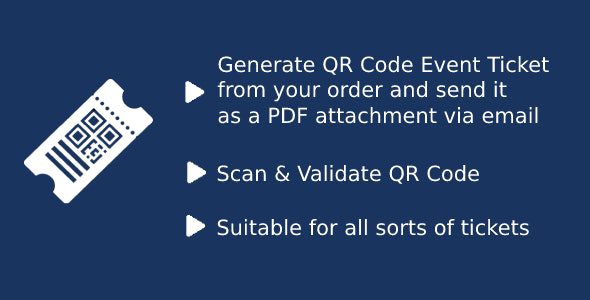 WooCommerce Event QR Code Email Tickets v1.0.4