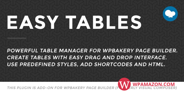 Easy Tables v2.2.0 – Table Manager for WPBakery Page Builder