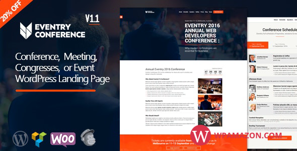 Eventry v1.2.5 – Conference Meetup Landing Page WordPress Theme