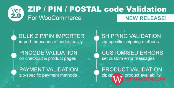 Zip/Pin/Postal Code Validator For WooCommerce v2.1