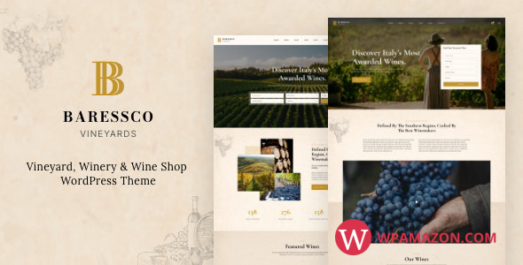 Baressco v1.0.1 – Wine, Vineyard & Winery WordPress Theme