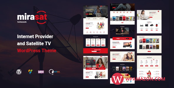 Mirasat v1.1.0 – Internet Provider and Satellite TV WordPress Theme