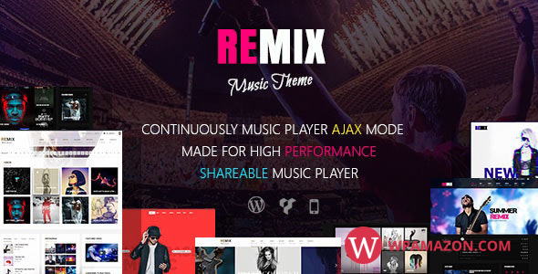 Remix v3.9.9 – Music band and Musician AJAX Theme