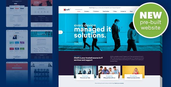 Nanosoft v1.2.4 – WP Theme for IT Solutions and Services Company