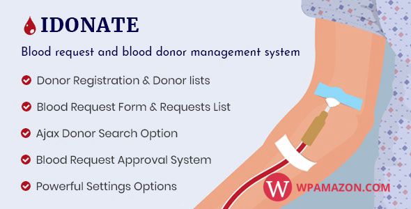 IDonatePro v2.0.0 – Blood Donation, Request And Donor Management WordPress Plugin