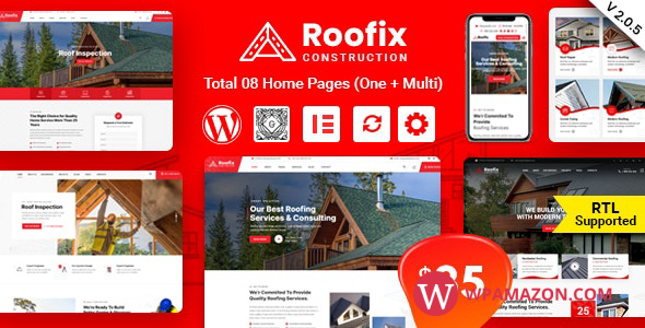 Roofix v2.0.5 – Roofing Services WordPress Theme
