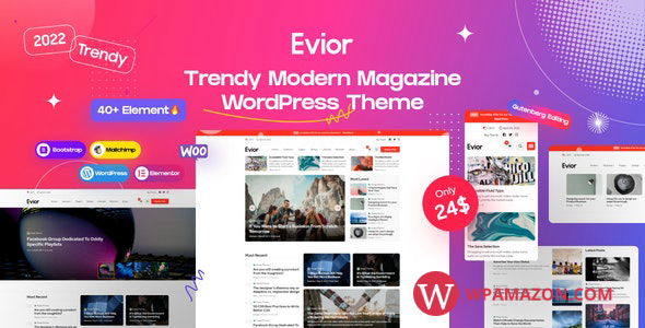 Evior v2.1 – Modern Magazine WordPress Theme