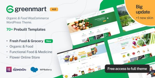 GreenMart v4.0.12 – Organic & Food WooCommerce WordPress Theme