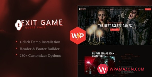 Exit Game v1.2.5 – Real-Life Room Escape WordPress Theme