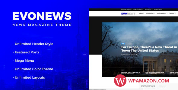 Evonews v2.0 – News/Magazine WordPress Theme