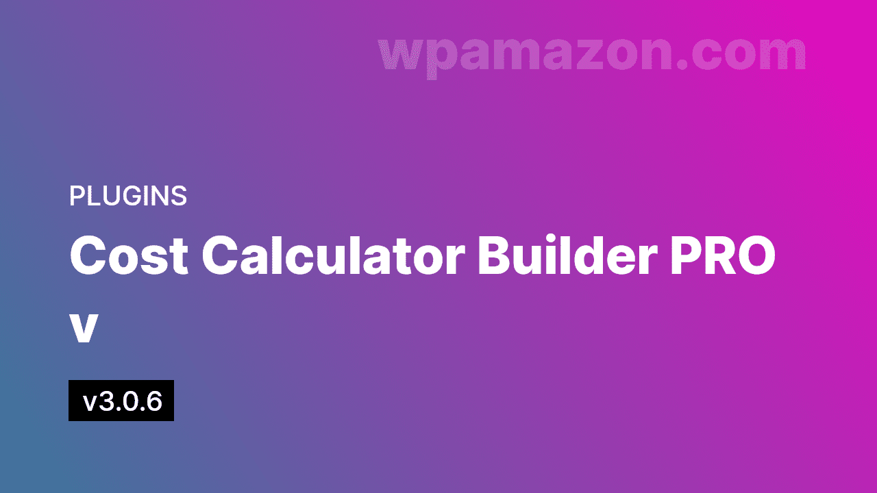 Cost Calculator Builder PRO v3.0.6