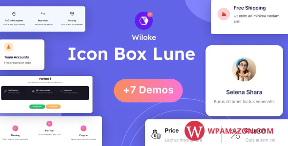 Wiloke Icon Box Lune for Elementor v1.0.1