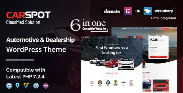 CarSpot v2.3.8 – Automotive Car Dealer WordPress Classified Theme