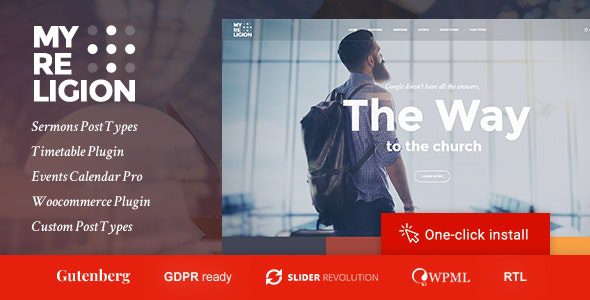 My Religion v1.3.5 – Dedicated Church WordPress Theme with Events, Sermons and Donations