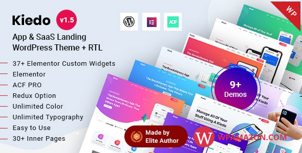 Kiedo v1.5 – App & SaaS Landing WordPress Theme
