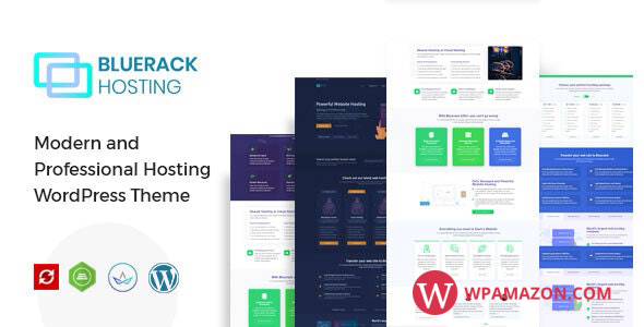 Bluerack v2.3 – Modern Hosting WordPress Theme