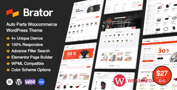 Brator v2.3 – Auto Parts WooCommerce WordPress Theme