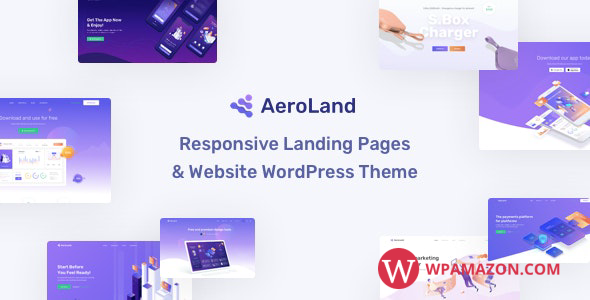 AeroLand v1.6.3 – App Landing Software Website WordPress Theme
