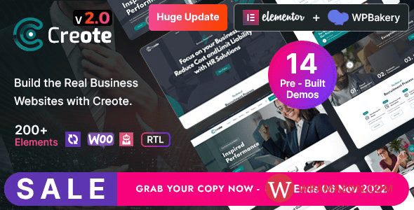Creote v2.0 – Consulting Business WordPress Theme