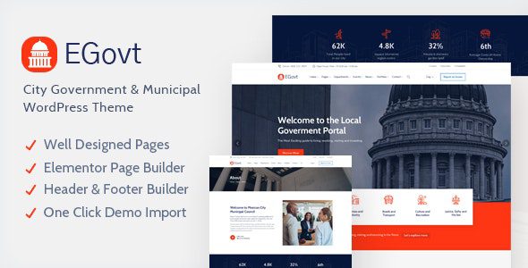 EGovt v1.2.4 – City Government WordPress Theme