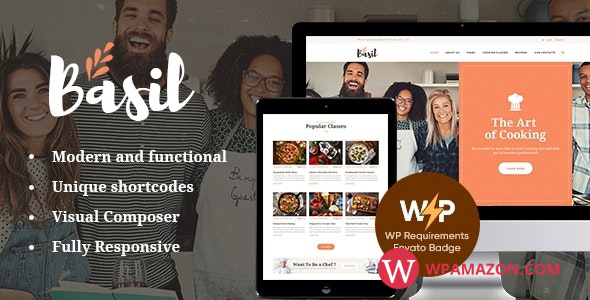Basil v1.3.5 – Cooking Classes and Workshops WordPress Theme