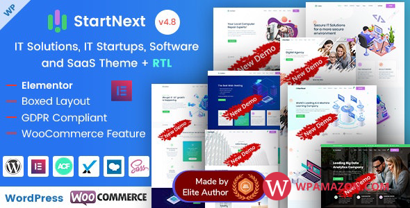 StartNext v4.7.0 – IT Startups WordPress Theme
