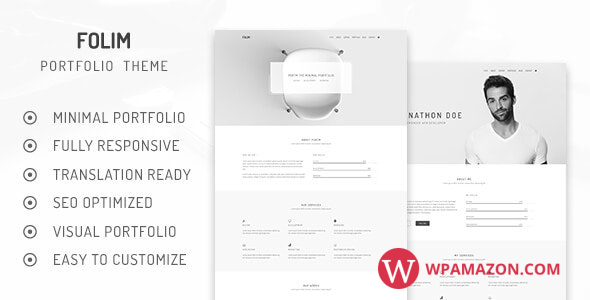 Folim v2.0.1 – Clean Minimalist Portfolio WordPress Theme