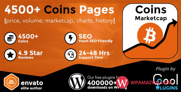 Coins MarketCap v5.1 – WordPress Cryptocurrency Plugin