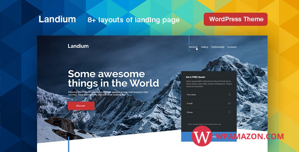 Landium v2.3.2 – WordPress App Landing Page