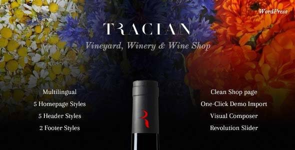 Tracian v1.6 – Wine WordPress Theme