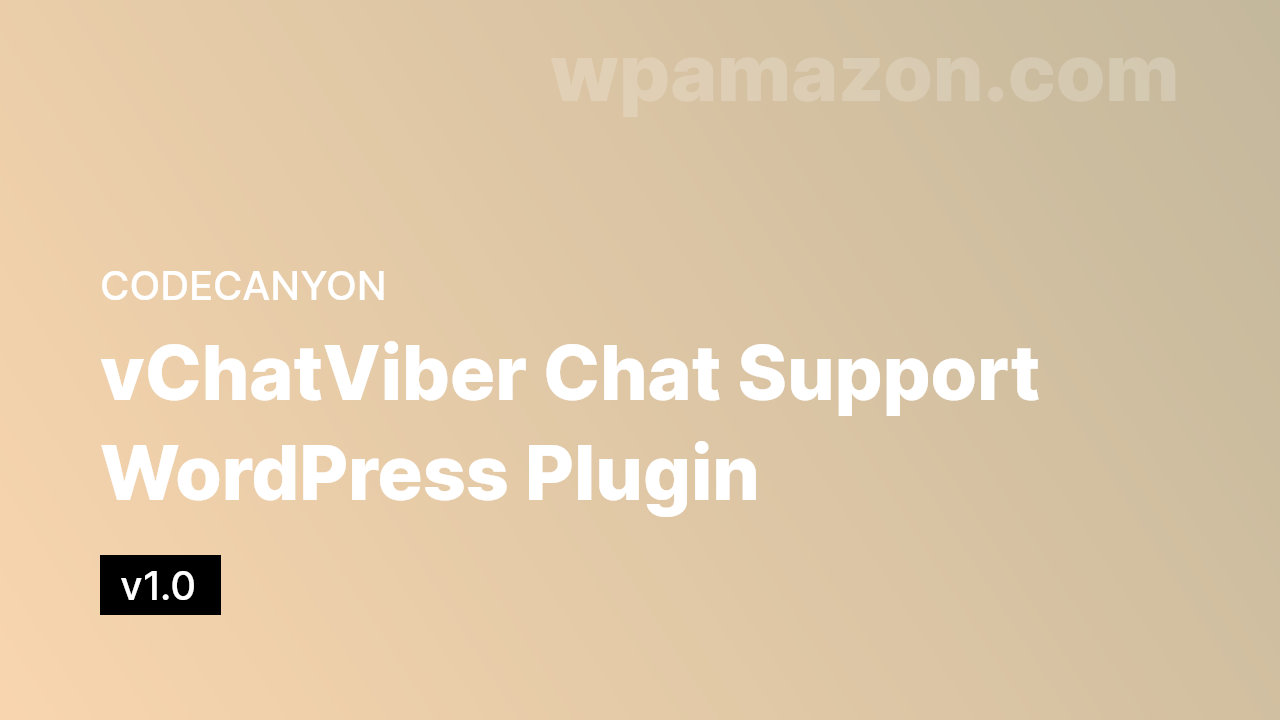 vChat v1.0 – Viber Chat Support WordPress Plugin