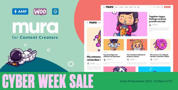 Mura v1.3.5 – WordPress Theme for Content Creators