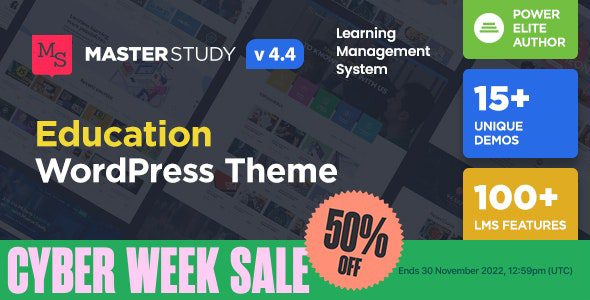 Masterstudy v4.6.6 – Education WordPress Theme