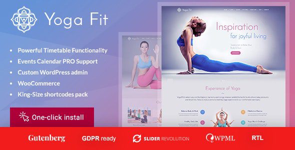 Yoga Fit v1.3.6 – Sports, Fitness & Gym WordPress Theme