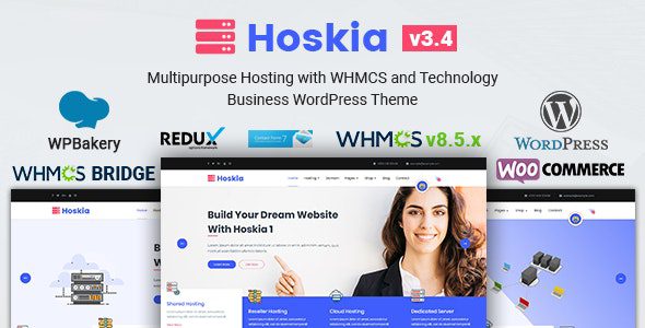 Hoskia v3.4 – Multipurpose Hosting with WHMCS Theme