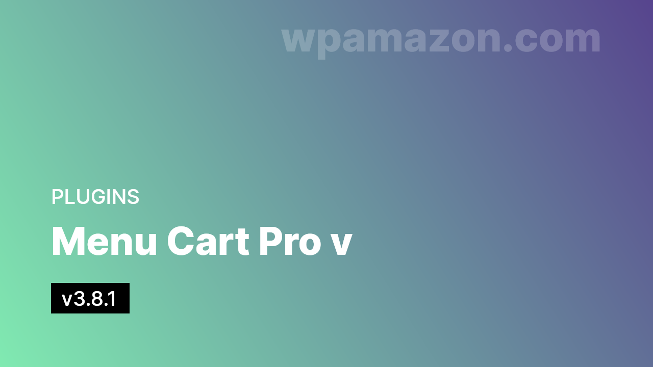 Menu Cart Pro v3.8.1