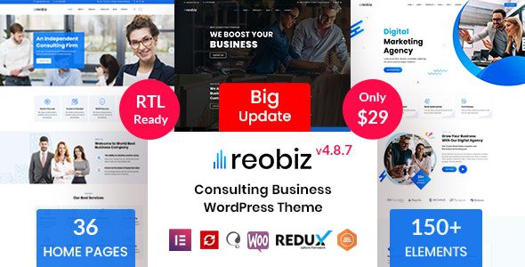 Reobiz v4.8.5 – Consulting Business WordPress Theme
