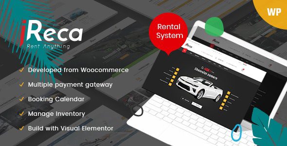 Ireca v1.5.4 – Car Rental Boat, Bike, Vehicle, Calendar WordPress Theme