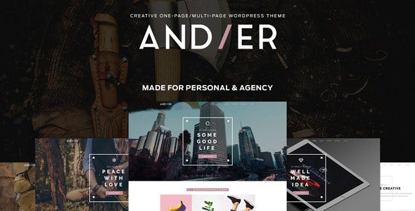 Andier v1.2.2 – Responsive One & Multi Page Portfolio Theme
