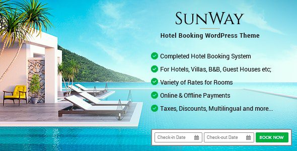 Sunway v4.9 – Hotel Booking WordPress Theme