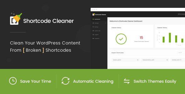 Shortcode Cleaner v1.1.6 – Clean WordPress Content from Broken Shortcodes