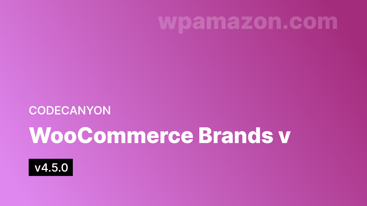 WooCommerce Brands v4.5.0