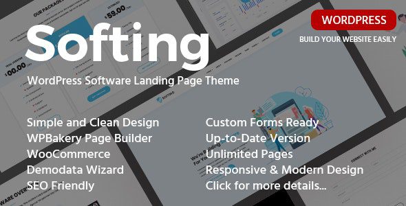 Softing v1.4.2 – WordPress Software Landing Page Theme