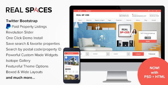 Real Spaces v3.0 – WordPress Properties Directory Theme