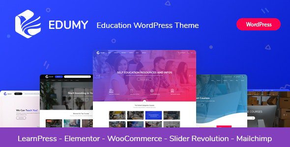 Edumy v1.2.13 – LMS Online Education Course WordPress Theme