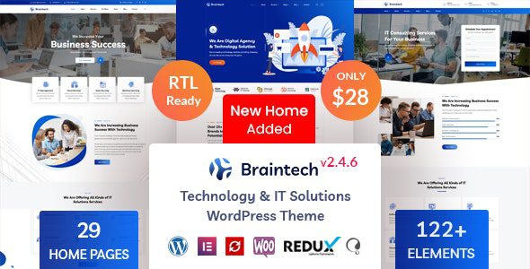 Braintech v2.4.6 – Technology & IT Solutions WordPress Theme